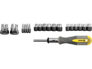 ȘURUBELNIȚĂ CU CLICHET + BIȚI, 29 PIESE