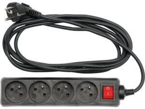 PRELUNGITOR CU ÎNTRERUPĂTOR, 4 PRIZE CU ÎMPĂMÂNTARE, 3M