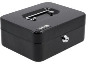 CASETĂ BANI METALICĂ 200X160X90MM NEGRU