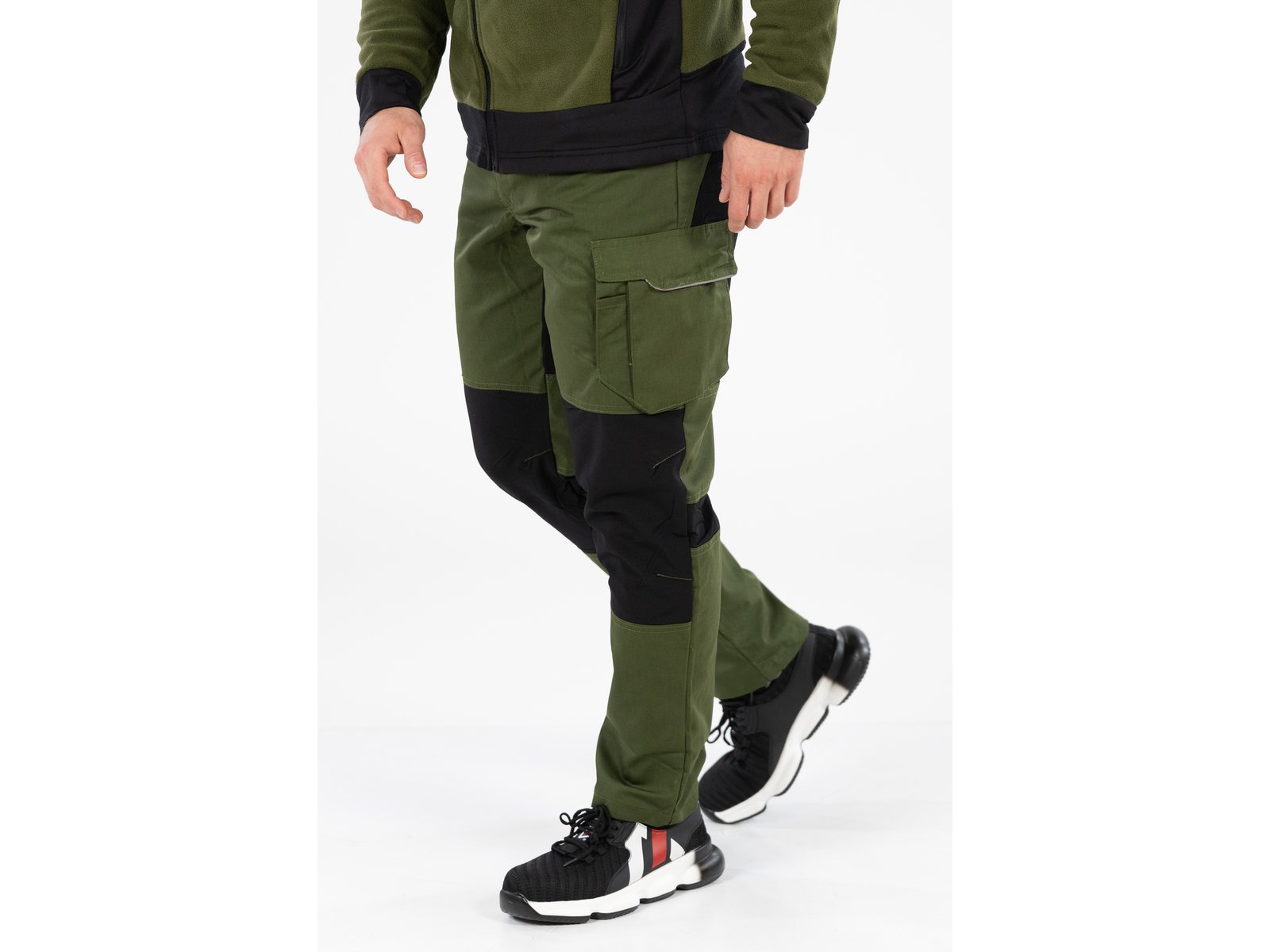 PANTALON DE LUCRU STRETCH. VERDE S - imagine 2