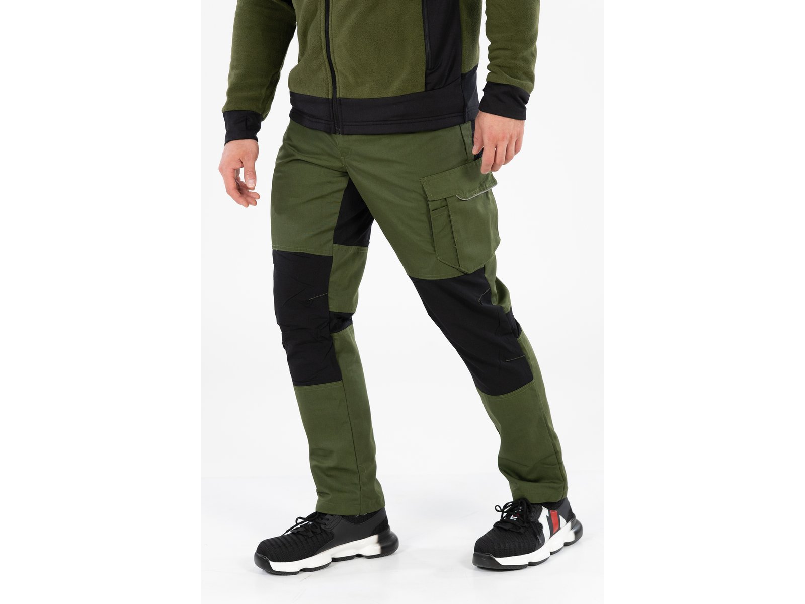 PANTALON DE LUCRU STRETCH. VERDE S - imagine 3