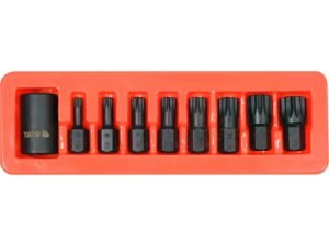 SET BIȚI DE IMPACT SPLINE, CU ADAPTOR 1/2'', 9 PIESE