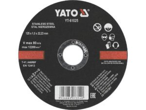 DISC TĂIAT METAL ȘI OȚEL INOXIDABIL 125X1.0X22.2MM