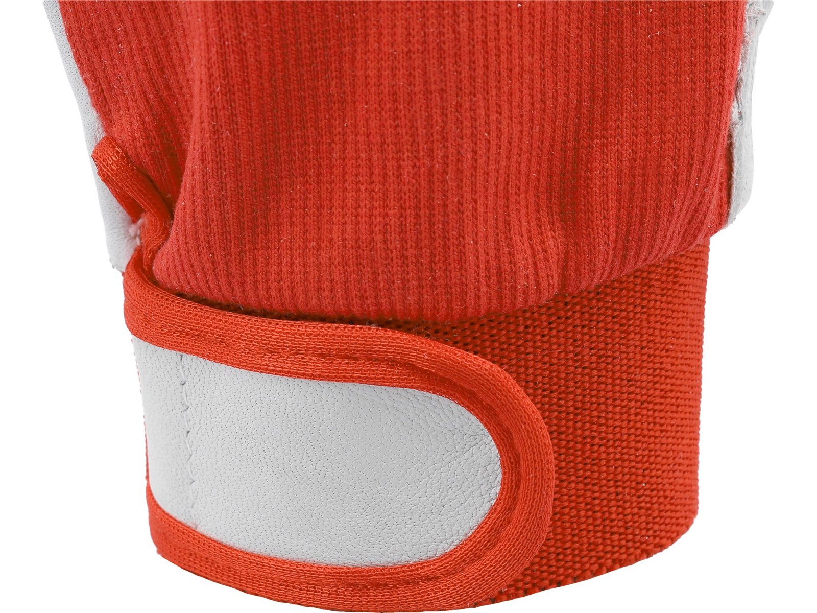 MĂNUȘI DE LUCRU, BUMBAC / PIELE, MĂRIME 8, ROȘU - imagine 6