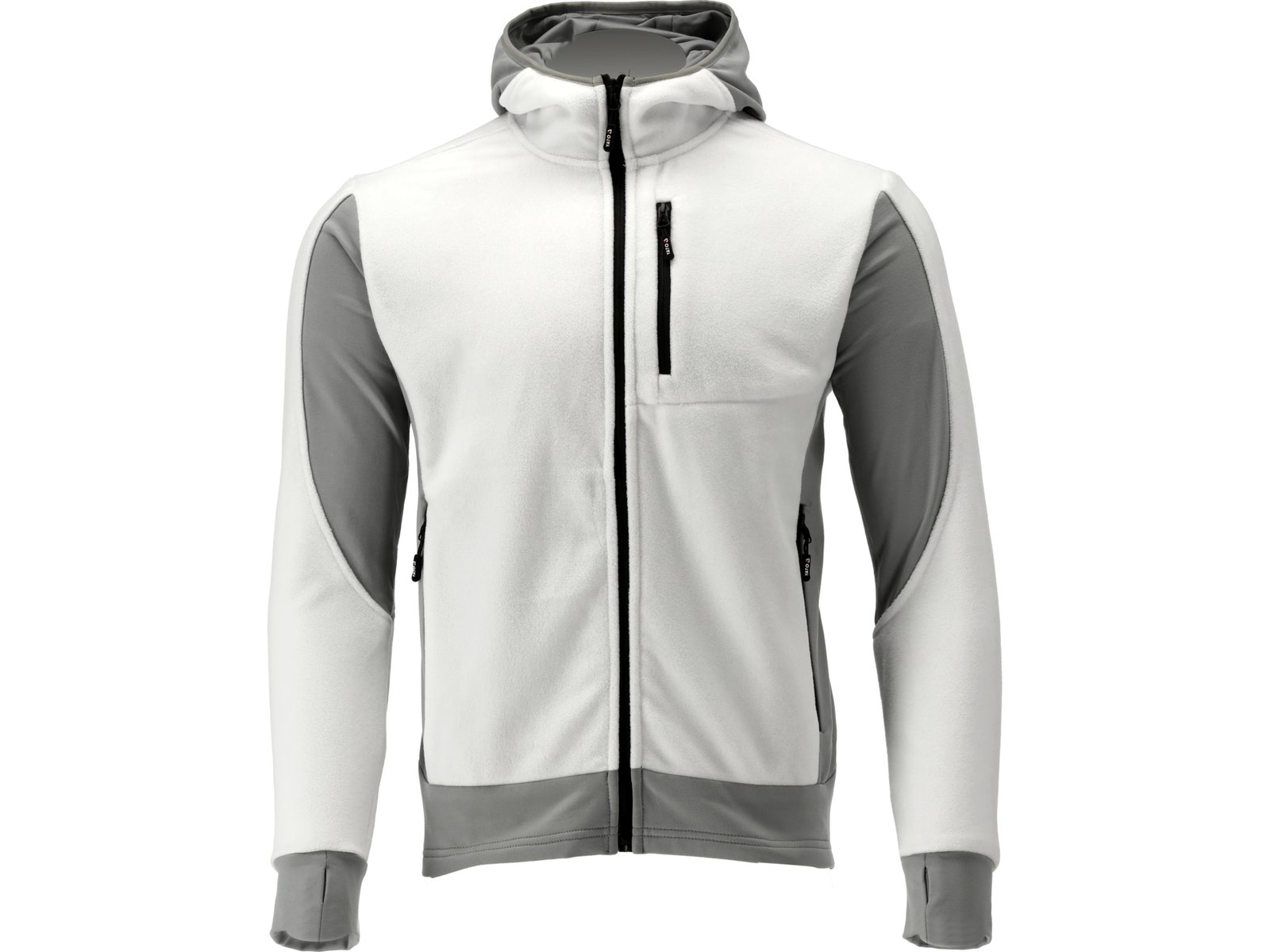 JACHETA FLEECE CU GLUGA SARNA ALBA L - imagine 7