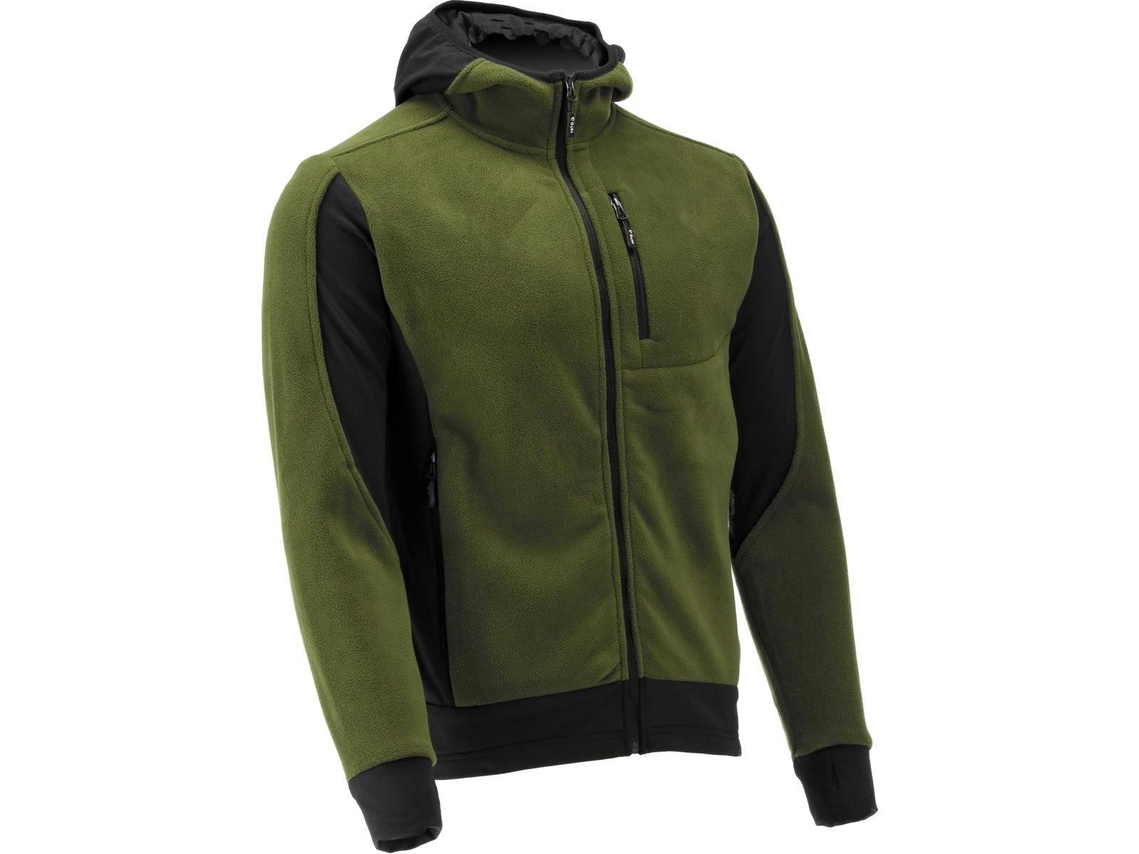 JACHETA FLEECE CU GLUGA SARNA VERDE M - imagine 6