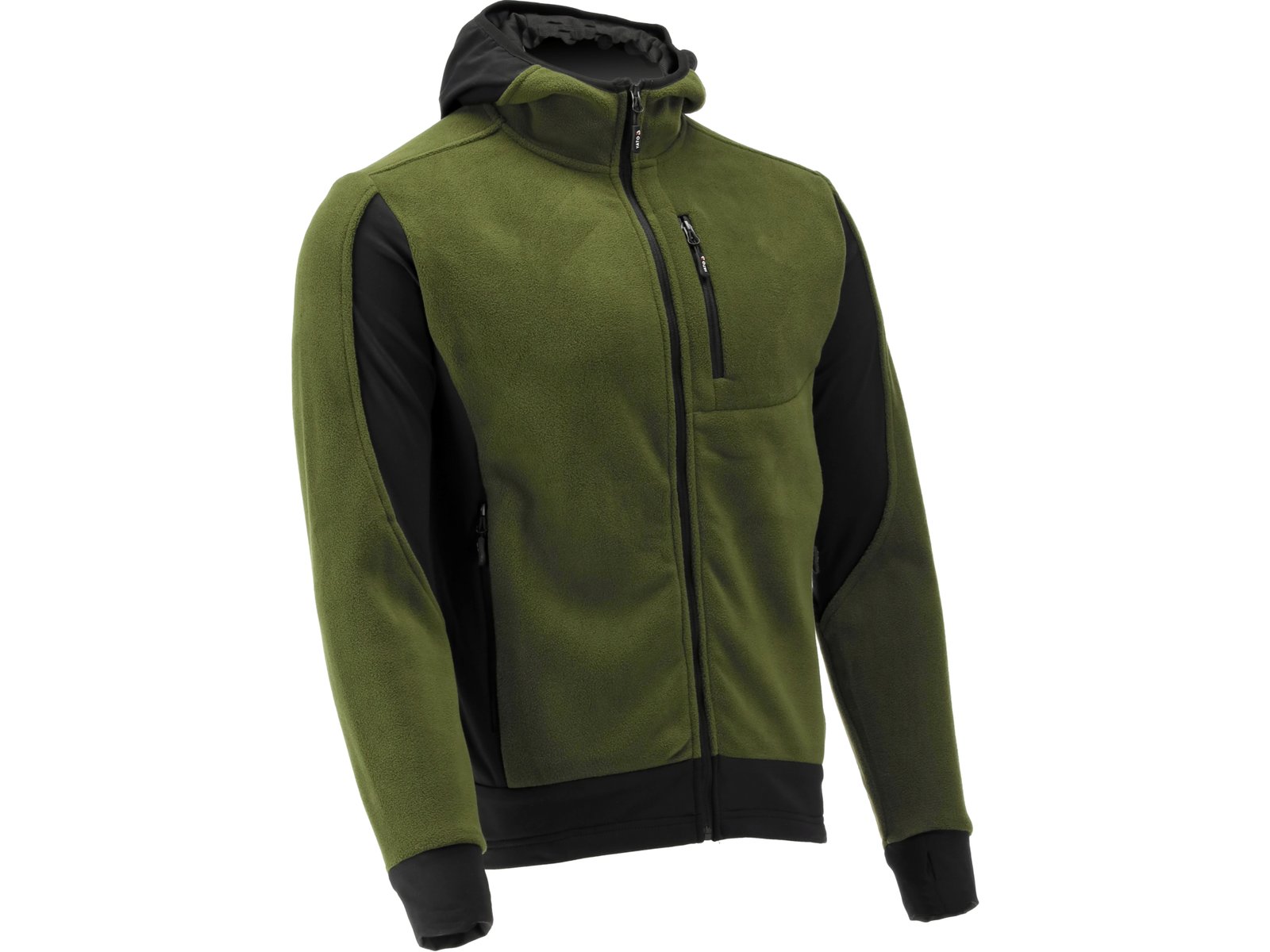 JACHETA FLEECE CU GLUGA SARNA VERDE 2XL - imagine 6