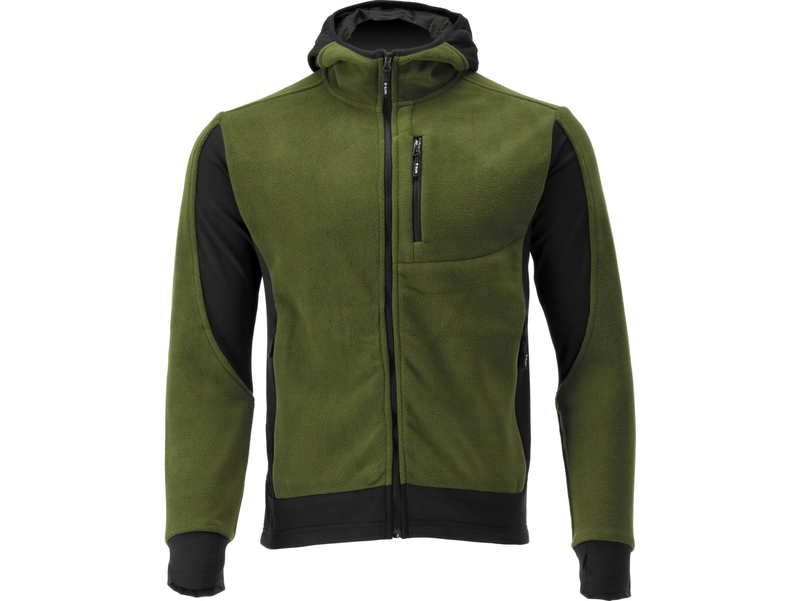 JACHETA FLEECE CU GLUGA SARNA VERDE M - imagine 7