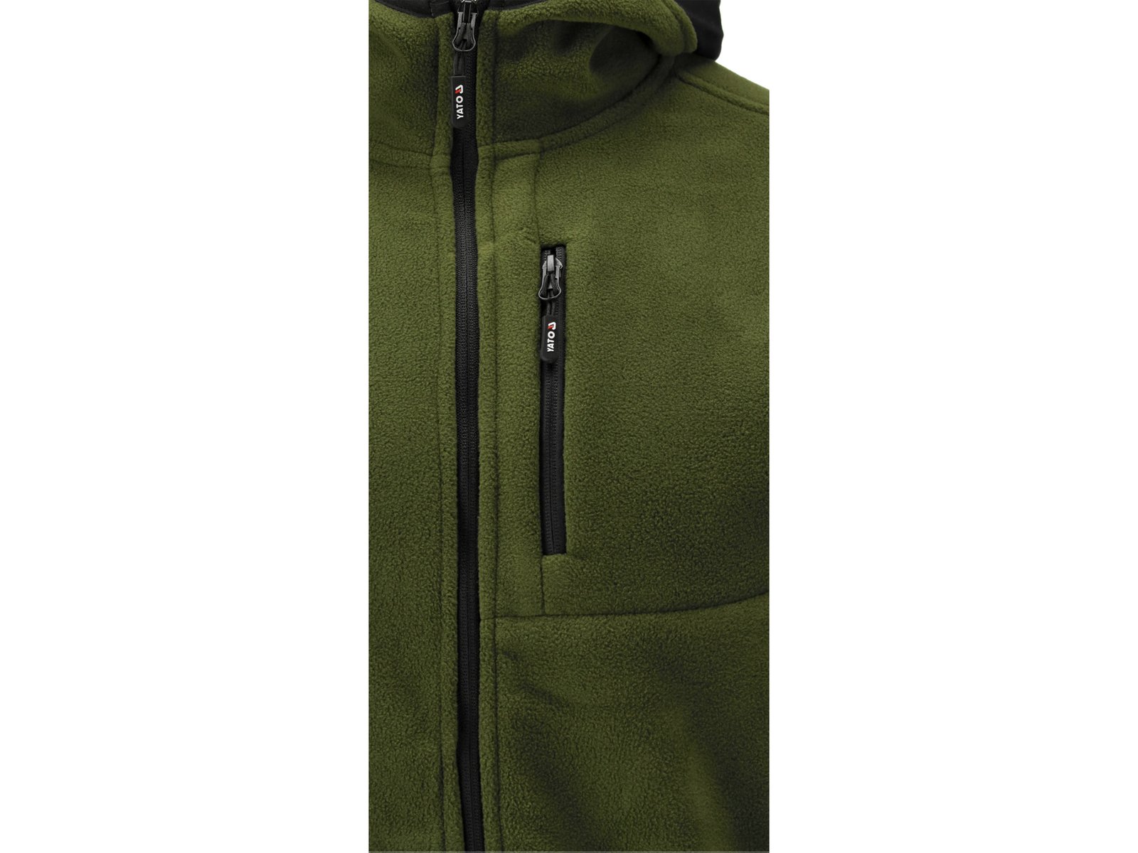 JACHETA FLEECE CU GLUGA SARNA VERDE M - imagine 10