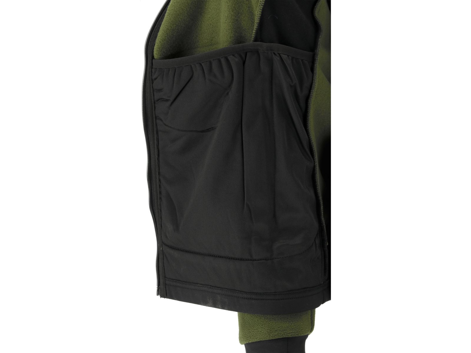JACHETA FLEECE CU GLUGA SARNA VERDE M - imagine 13