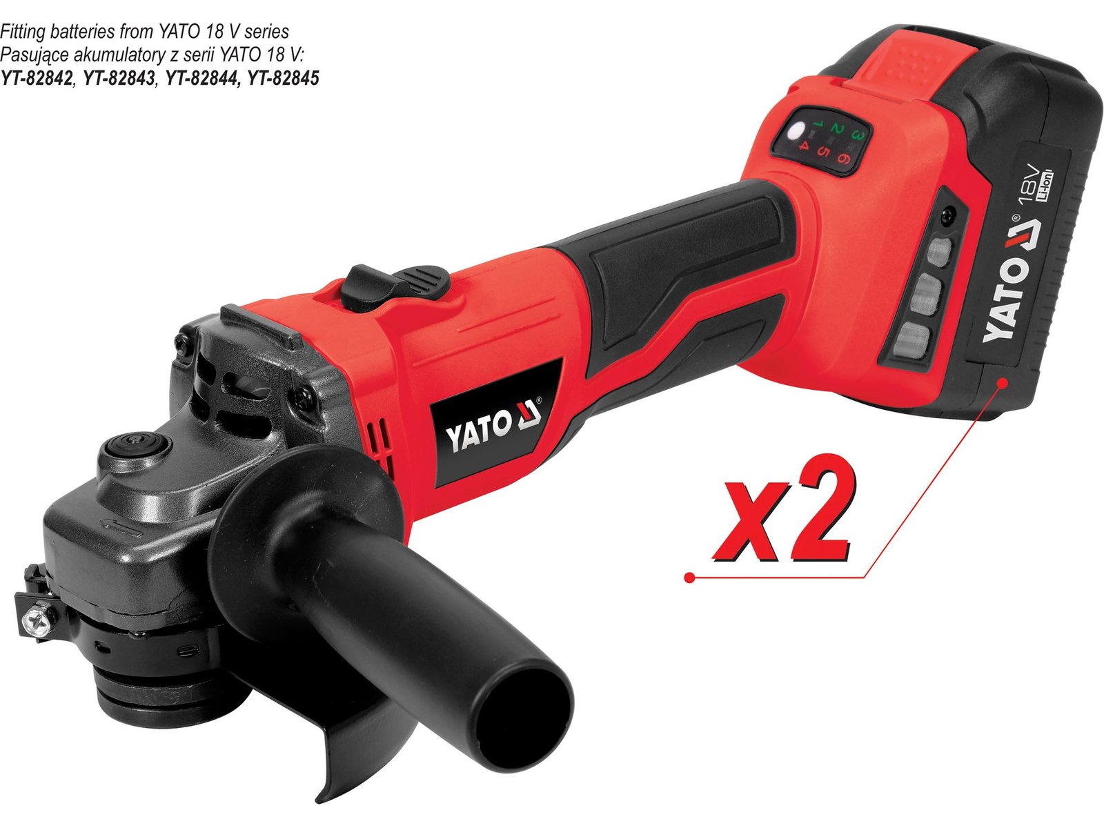 POLIZOR UNGHIULAR 18V, 125MM, 2X4AH, VITEZĂ REGLABILĂ - imagine 4