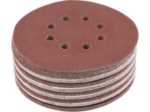 SET 50 DISCURI ABRAZIVE VELCRO, 150MM, 8 GĂURI, P100