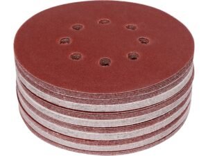 SET 50 DISCURI ABRAZIVE VELCRO, 150MM, 8 GĂURI, P120