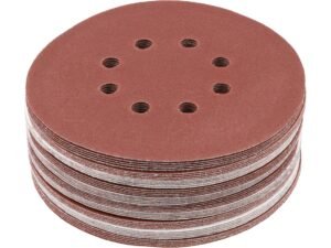 SET 50 DISCURI ABRAZIVE VELCRO, 150MM, 8 GĂURI, P150