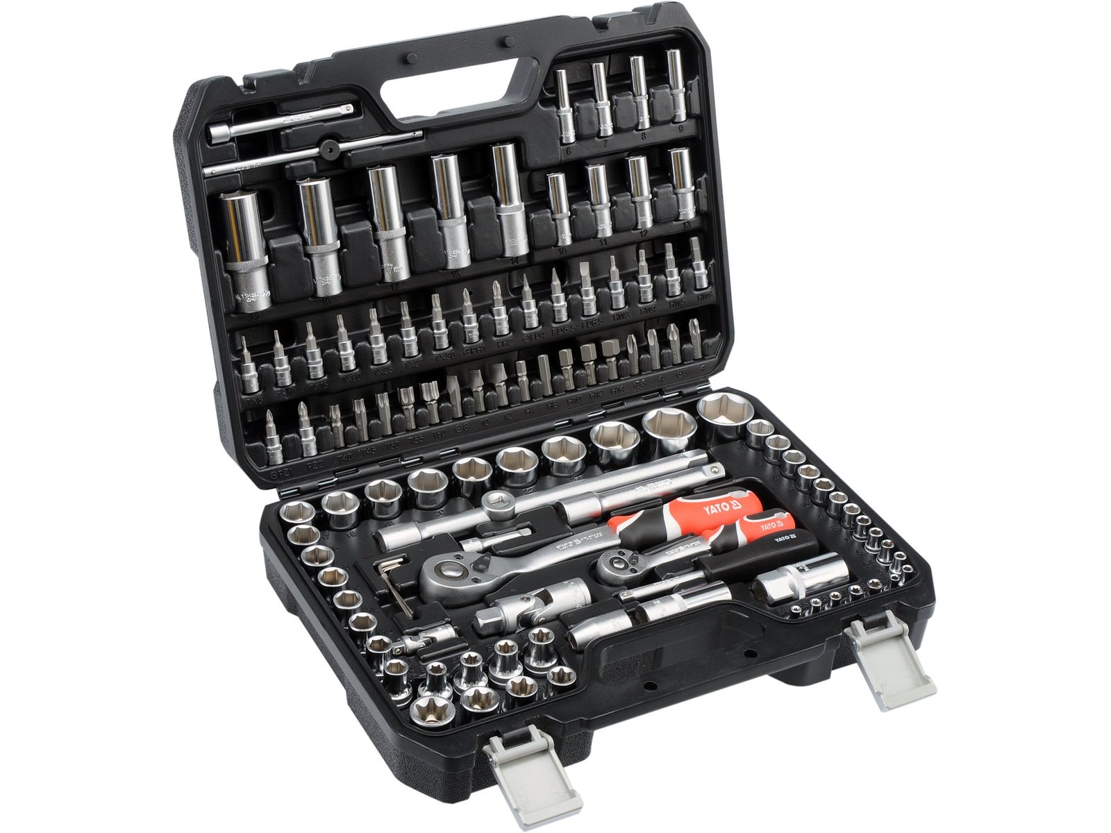 TRUSĂ TUBULARE ȘI ANTRENOR 1/4'', 1/2'', 108 PIESE - imagine 2