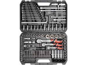 TRUSĂ TUBULARE ȘI ANTRENOR 1/2'', 1/4'', 3/8'', 128 PIESE